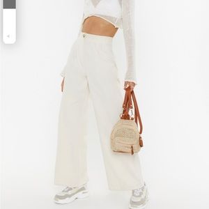 High Waisted Linen Trousers